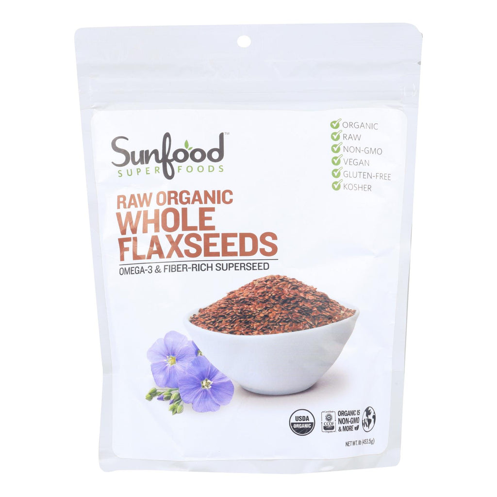 Sunfood  - Flax Seeds - 16 Oz - Cozy Farm 