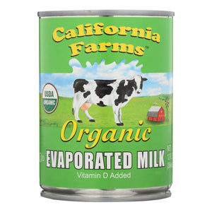 California Farms Organic Evaporated Milk, 12 fl oz (Case of 24) - Baking Ingredient
