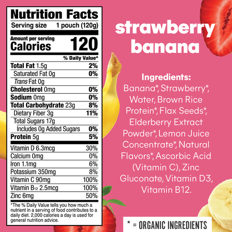 Noka Pineapple Strawberry Smoothie, 4.22 oz, Pack of 6