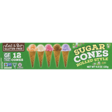 Let's Do Gluten Free Sugar Ice Cream Cones, Case of 12, 4.6 Oz Each