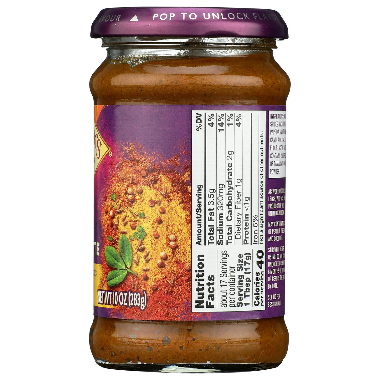 Patak's Mild Curry Spice Paste, Pack of 6, 10 Oz. Jars