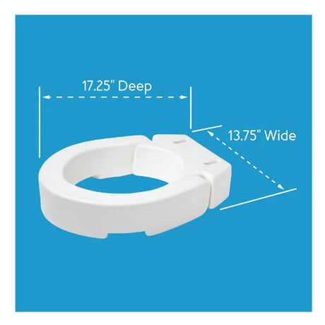 Carex Elongated Raised Toilet Seat - Elevated Riser for Standard & Elongated Toilets - 300 lb Capacity