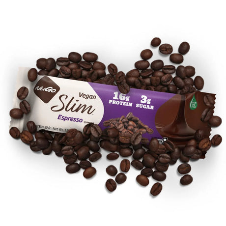 NuGo Slim Espresso Protein Bar, Pack of 12, 1.59 Oz. Bars