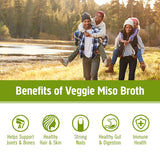 Om Mushroom Superfood Mighty Veggie Miso Broth 7g Protein Powder, Single Serve, 10 Count - Cozy Farm 