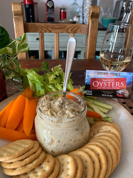 Crown Prince Smoked Oysters with Red Chili Pepper - 3 Oz. (Pack of 18)