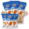 12-pack of Pretzel Pita Chips in blue and white packaging with a cardboard box.