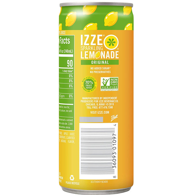 Izze Original Can Lemonade, Case of 6 - 4/8.4 fl oz - Cozy Farm 