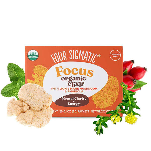 Four Sigmatic Organic Lion's Mane Mushroom Elixir Powder, Pack of 20