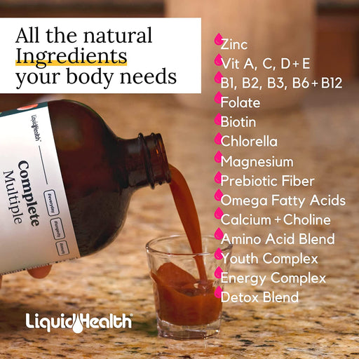 Liquid Health  - Complete Multiple Original - Liquid Multivitamin for Adult Men and Women - 32 Oz - Cozy Farm 