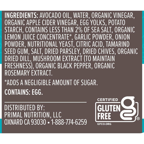 Primal Kitchen Ranch Dressing - (Pack of 6) - 8 fl oz - Paleo & Keto Friendly
