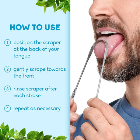 The Humble Co. Steel Tongue Scraper, 2 ct (Case of 6)