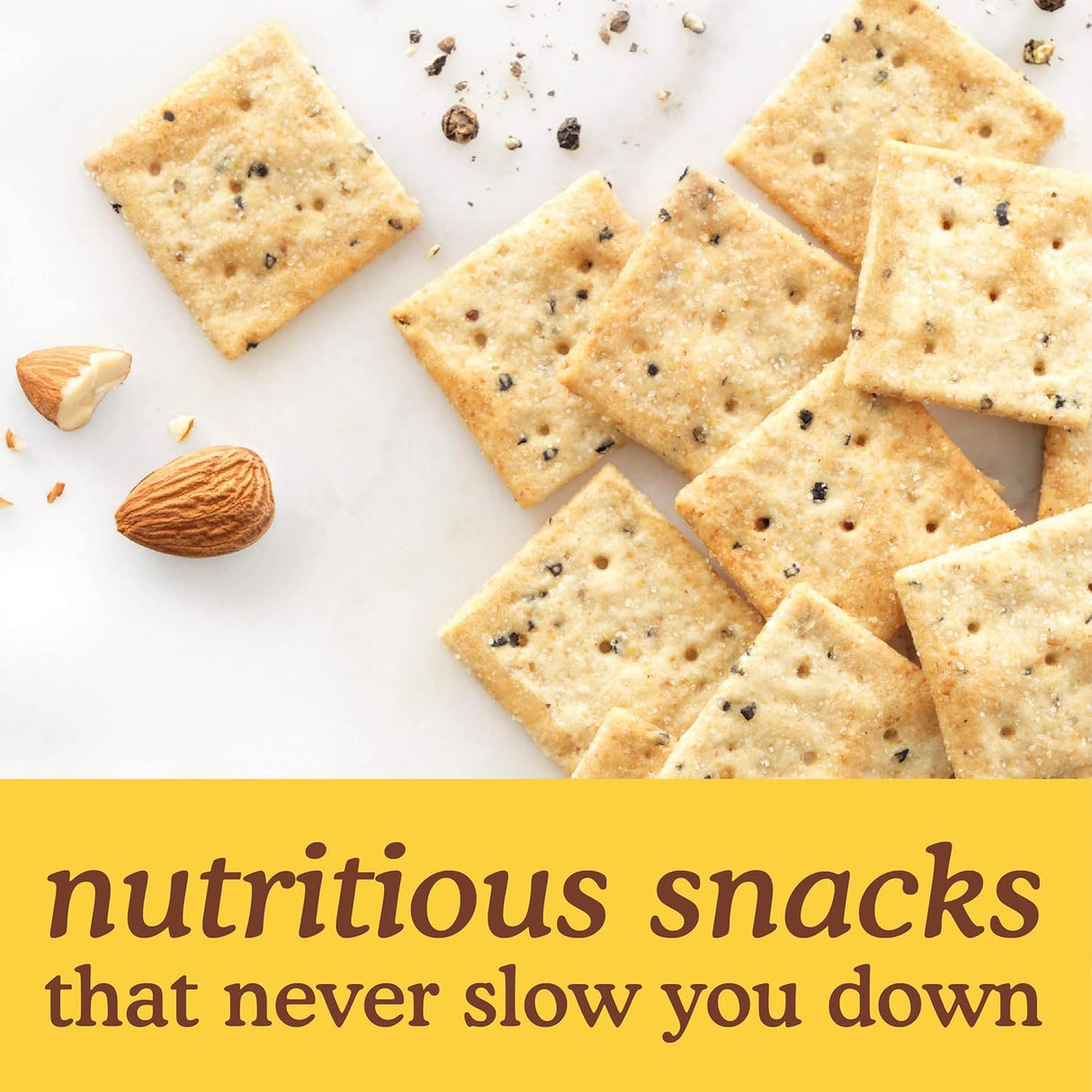 Simple Mills Cracked Black Pepper Almond Flour Crackers Case of 6 4.25 Oz
