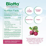 Biotta Organic Beet Juice, 32 fl oz, Pack of 6