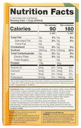 Nutrition facts label for a product with detailed calorie count and ingredient list.