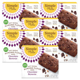 Multiple boxes of Simple Mills chocolate almond flour bars on a white background