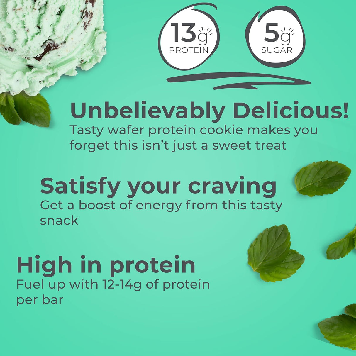 Power Crunch Original Protein Energy Bar Chocolate Mint, Pack of 6, 7 OZ, High-Protein Wafer Bar