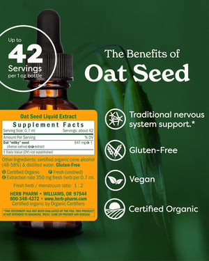 Herb Pharm Oat Seed Liquid Herbal Extract - 1 Fl Oz