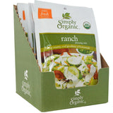 Simply Organic Ranch Salad Dressing Mix, Case of 12, 1 Oz. Packets