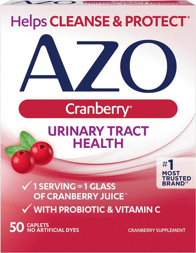 AZO | Cranberry Caplets | Urinary Tract Health Support | 50 Count - Cozy Farm 
