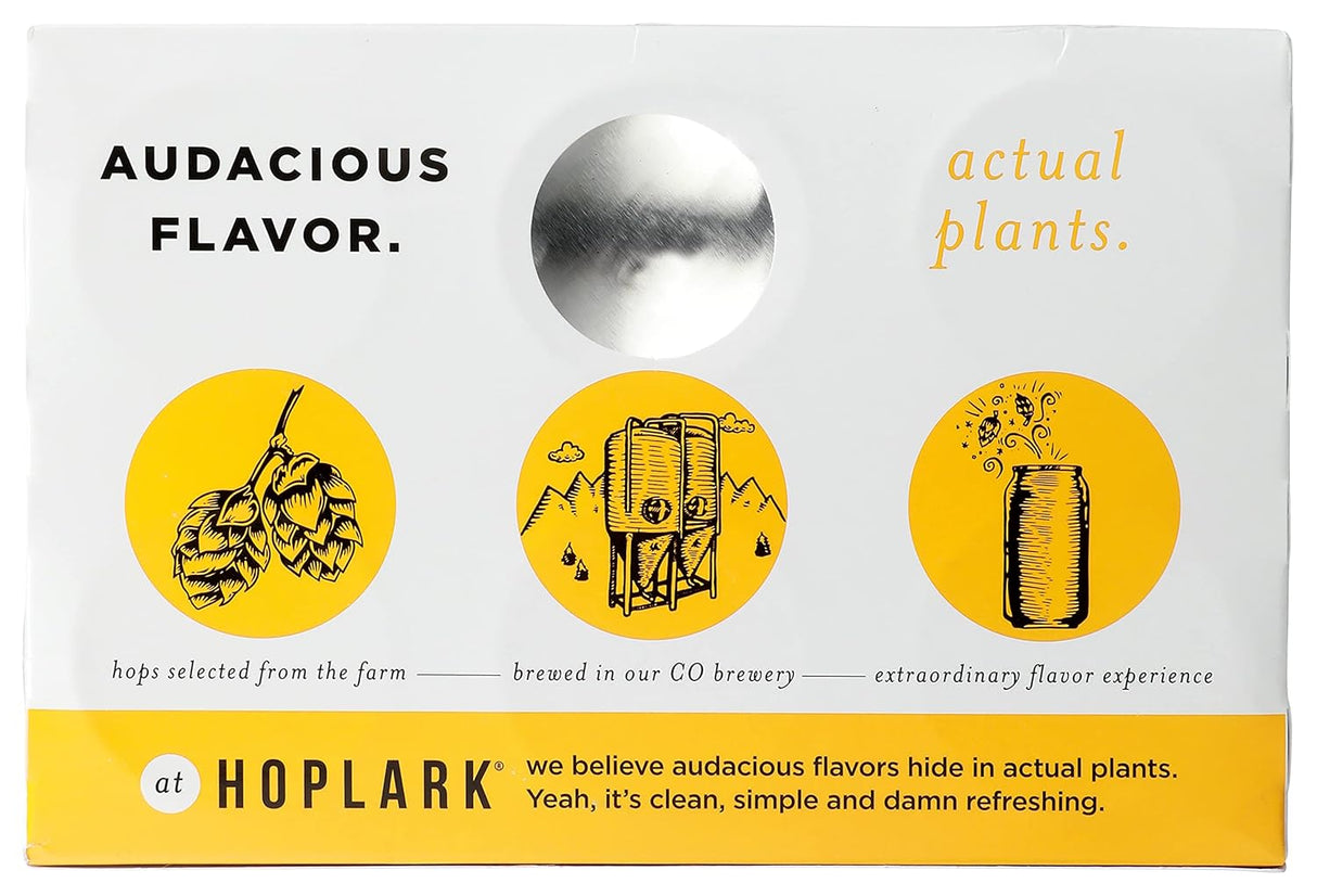 Hoplark Hoptea Sparkling Water, Sabro Hops, 12 oz, Pack of 24