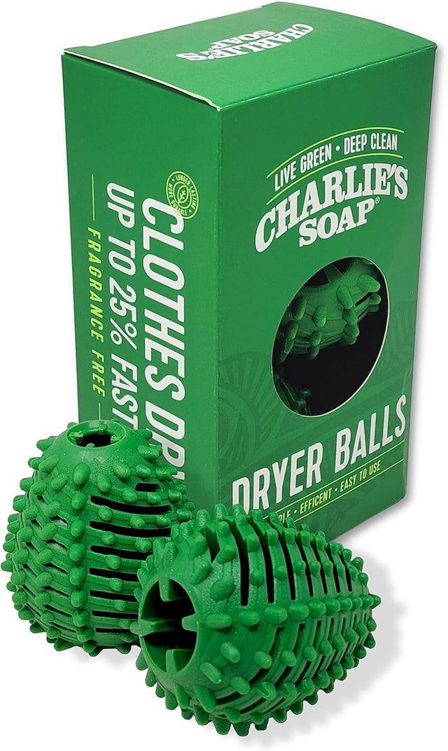 Charlie's Soap Dryer Balls, 2 ct (Pack of 12) - Natural Fabric Softener