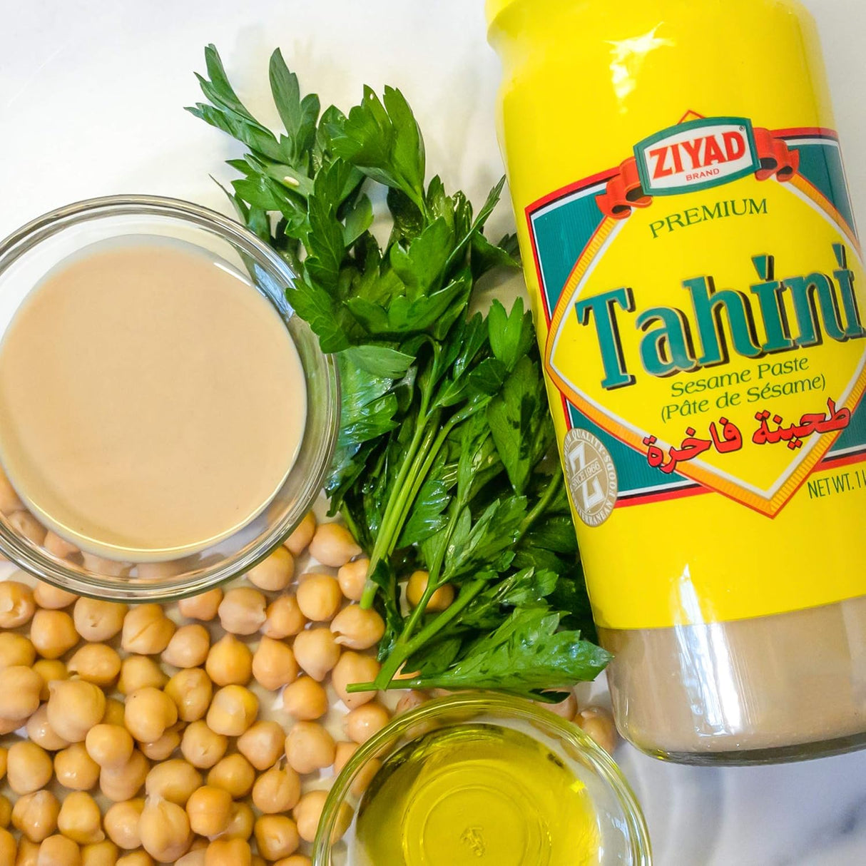 Ziyad Brand Tahini (Paquete de 6) - Pasta de sésamo, 16 oz.