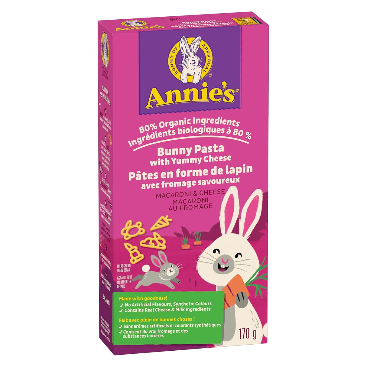Annie's Homegrown Organic Bunny Pasta Mac & Cheese, 6 Oz., Case of 12
