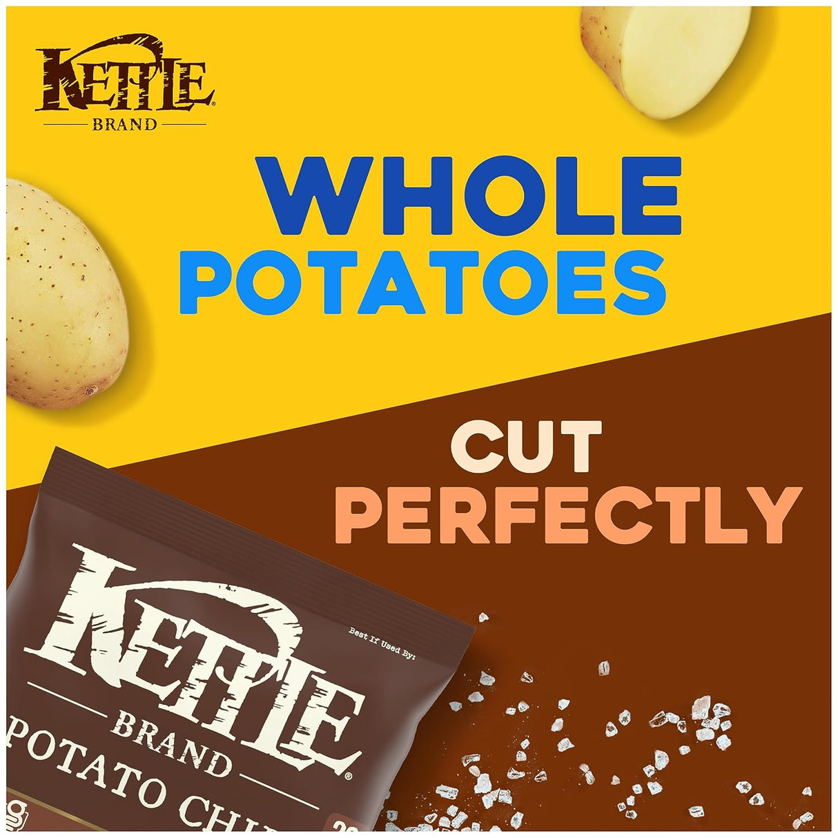 Kettle Brand Sea Salt Potato Chips, 1.5 Oz., Case of 24