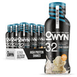 OWYN protein shake bottles with packaging on a white background