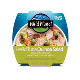 Packaged Wild Planet wild tuna quinoa salad on a white background