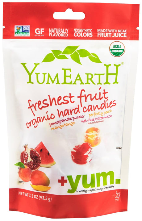 YumEarth Organic Fruit Drop Candy, 3.3 oz., Pack of 6