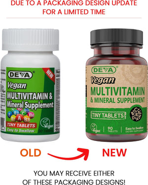 Deva Vegan Multivitamin and Mineral Supplement - 90 Tiny Tablets