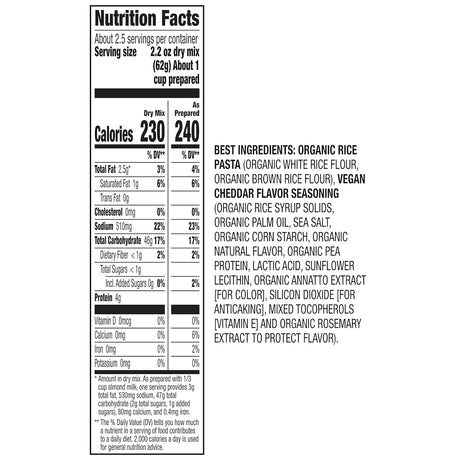Annie's Homegrown Vegan Elbow Pasta with Creamy Sauce, 6 Oz., Case of 12