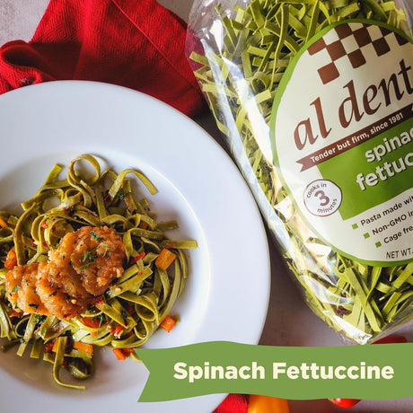 Al Dente Fettuccine Spinach Pasta, 12 oz, Pack of 6