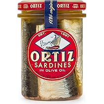 Ortiz - Sardines in Olive Oil, 6.7 oz (Case of 12) - Spanish Seafood Delicacy