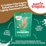 Sun Tropics Coco Rolls, Original Rolled Coconut Wafers (Pack of 12, 4 Oz.)