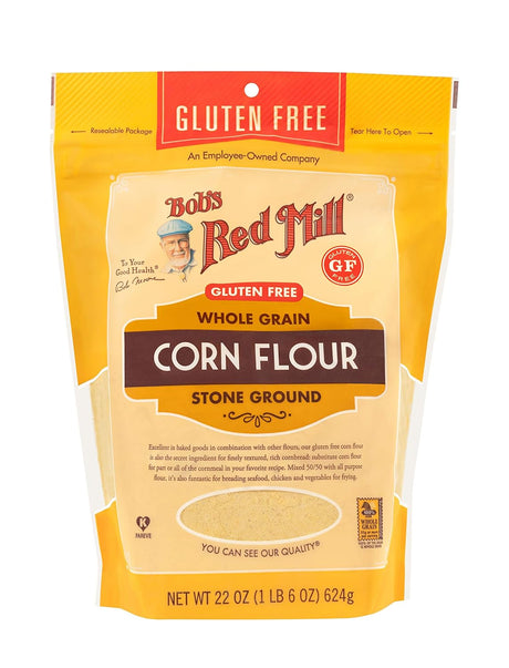 Bob's Red Mill Gluten-Free Corn Flour, 22 oz, Pack of 4