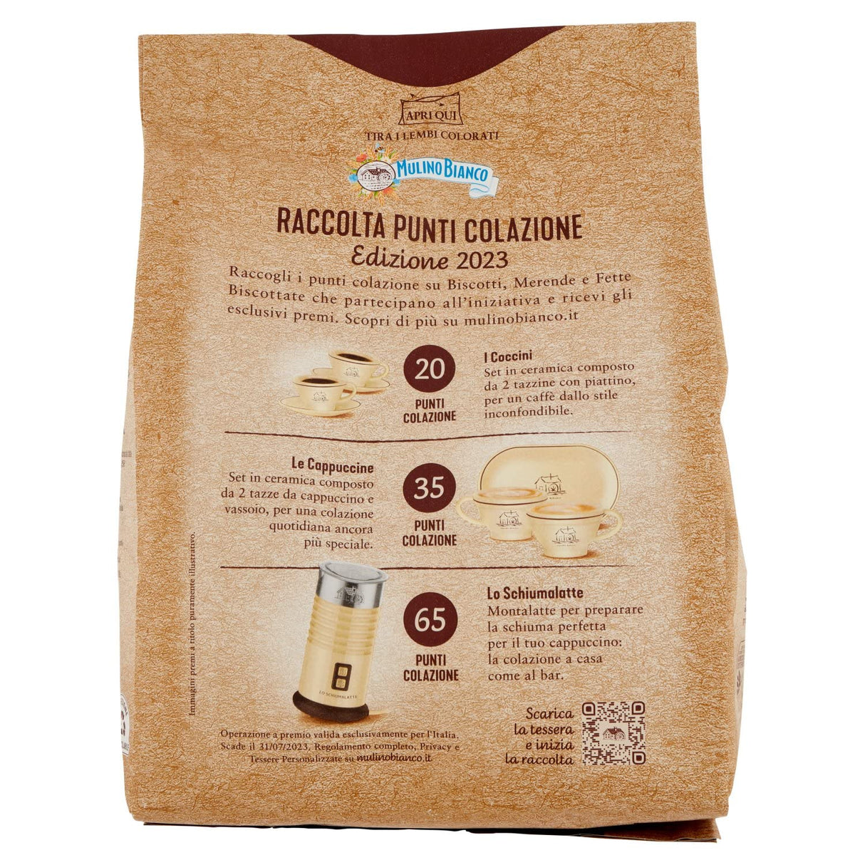 Mulino Bianco: "Molinetti" Shortbread cookies with flour buckwheat and brown sugar - 28.21 Oz (800g) [ Italian Import ]