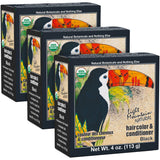 Light Mountain Hair Color/Conditioner, Organic Black, 4 oz, Pack of 3