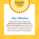 Simple Mills mission statement on a yellow background with the brand logo.