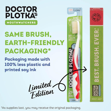 Mouth Watchers Antibacterial Adult Toothbrushes, Assorted Colors, 20-Pack