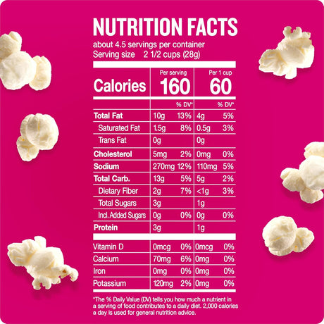 Angie's Boom Chicka Pop White Cheddar Popcorn, Case of 12, 4.5 oz. Each