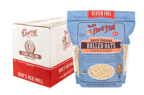 Bob's Red Mill Organic Quick Cooking Rolled Oats, Gluten Free, 16 oz, Pack of 4