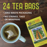 Ecoteas Unsmoked Organic Yerba Mate Green Energy Tea Bags, 6-Pack of 24 Bags