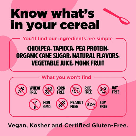 Three Wishes Strawberry Grain-Free Cereal, 8.6 oz., Pack of 6