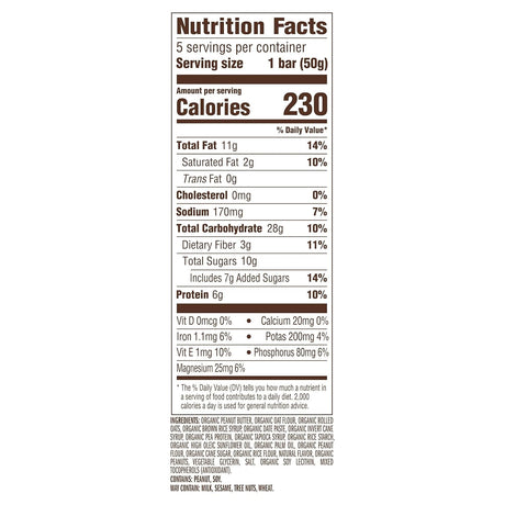 Clif Bar Organic Peanut Butter Energy Bar - 12 Pack - 1.76 Oz Each
