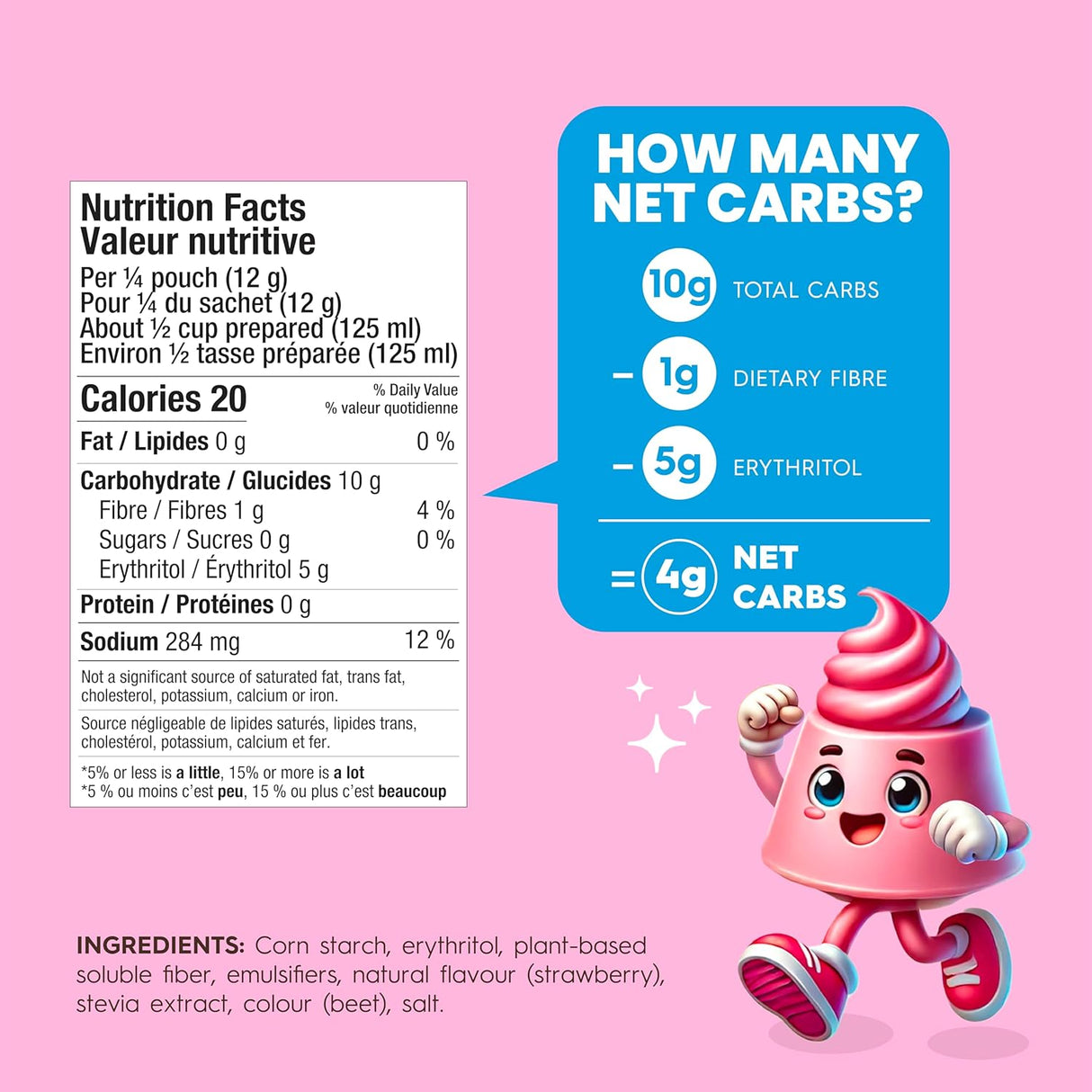 Simply Delish Sugar-Free Strawberry Pudding Mix, Case of 6, 1.7 Oz – Keto-Friendly, Low-Calorie Dessert