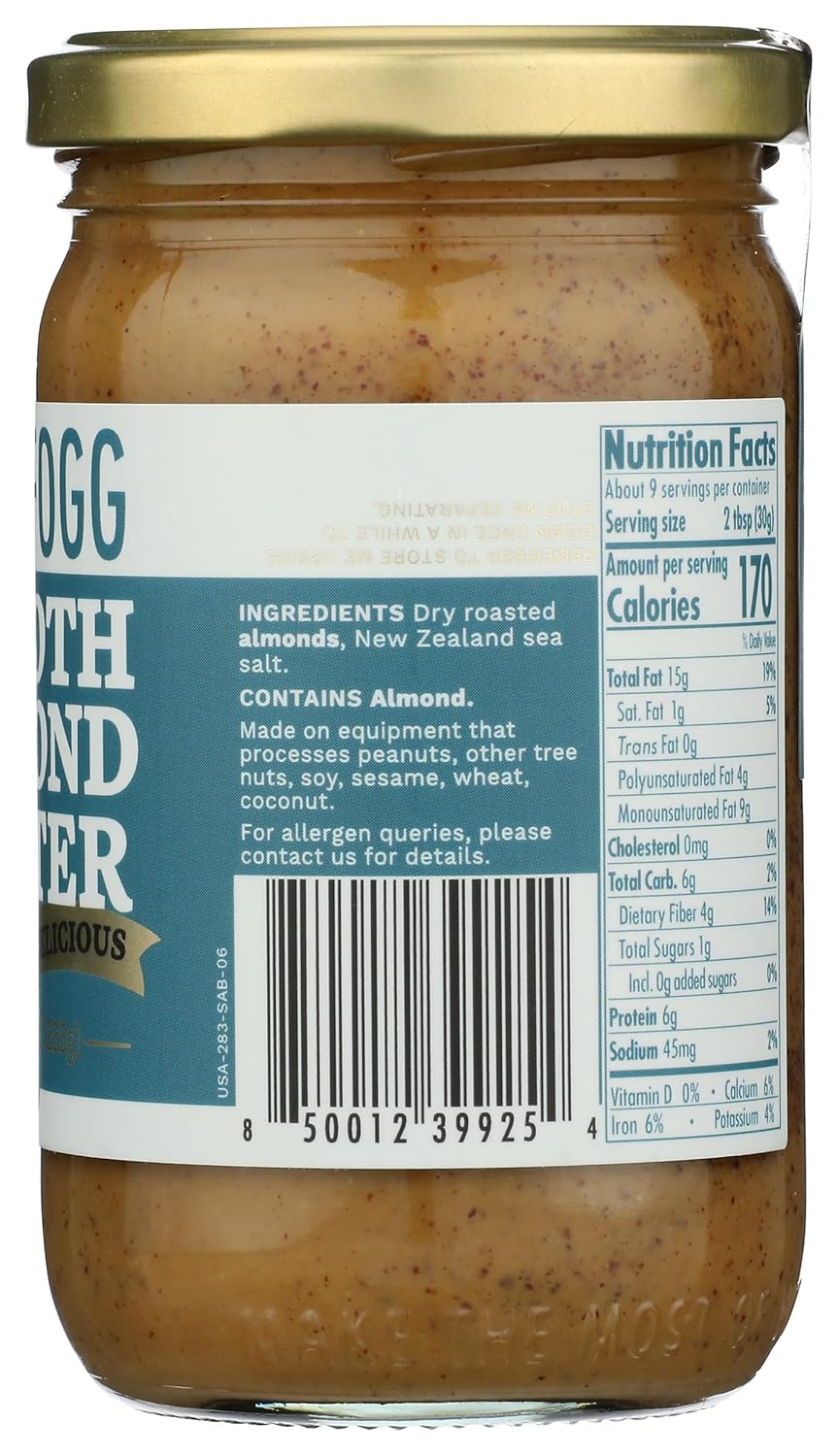 Fix & Fogg Almond Butter, Smooth, 10 Oz., Case of 6