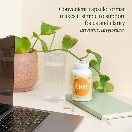 Om Mushroom Superfood Lion's Mane Mushroom Capsules, 90 Count