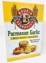 Boudin Sourdough Crackers - Parmesan Garlic - 5 Oz, Case Of 12 - Cozy Farm 